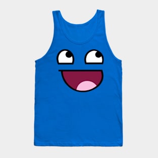 Smiley Happy Face Blue Tank Top